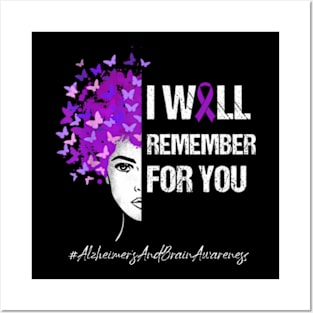 Butterflies I Will Remember Alzheimer's And Brain Awareness Posters and Art